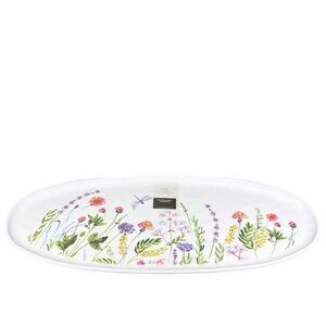 NEW The Farmhouse by Rachel Ashwell FLORAL DESIGN Oval Melamine Serving Tray